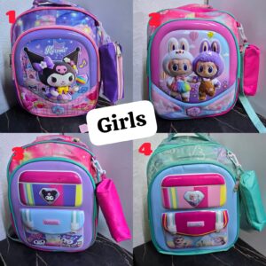 2 in 1 cartoon themed school bags / backpacks