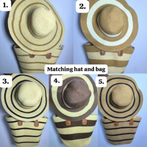ladies straw bag with matching summer hats