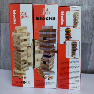 55pcs jenga blocks